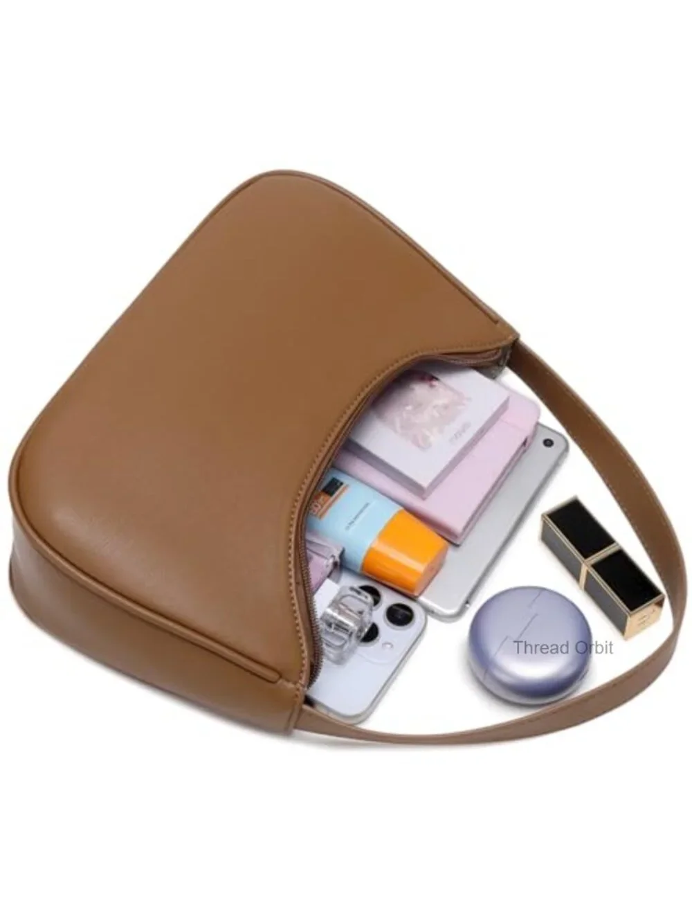 PU Leather Hobo Shoulder Bag Lightweight Tote Handbag Clutch Purse